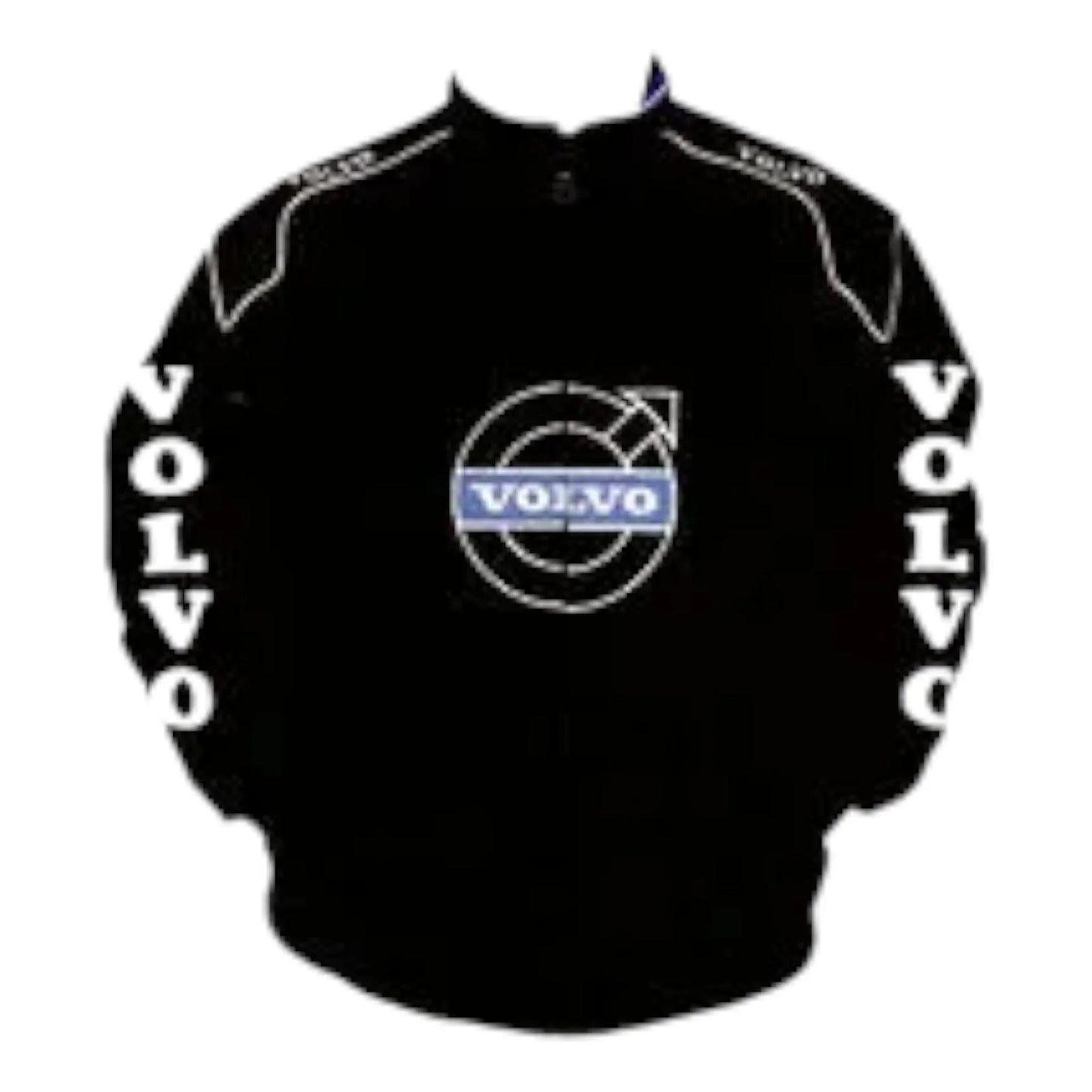 Volvo Racing Jacket Black with Blue Embroidery - F1 Vintage Racewear