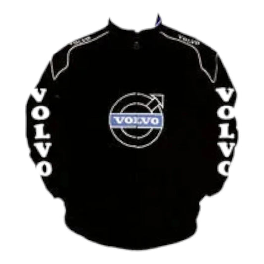 Volvo Racing Jacket Black with Blue Embroidery - F1 Vintage Racewear