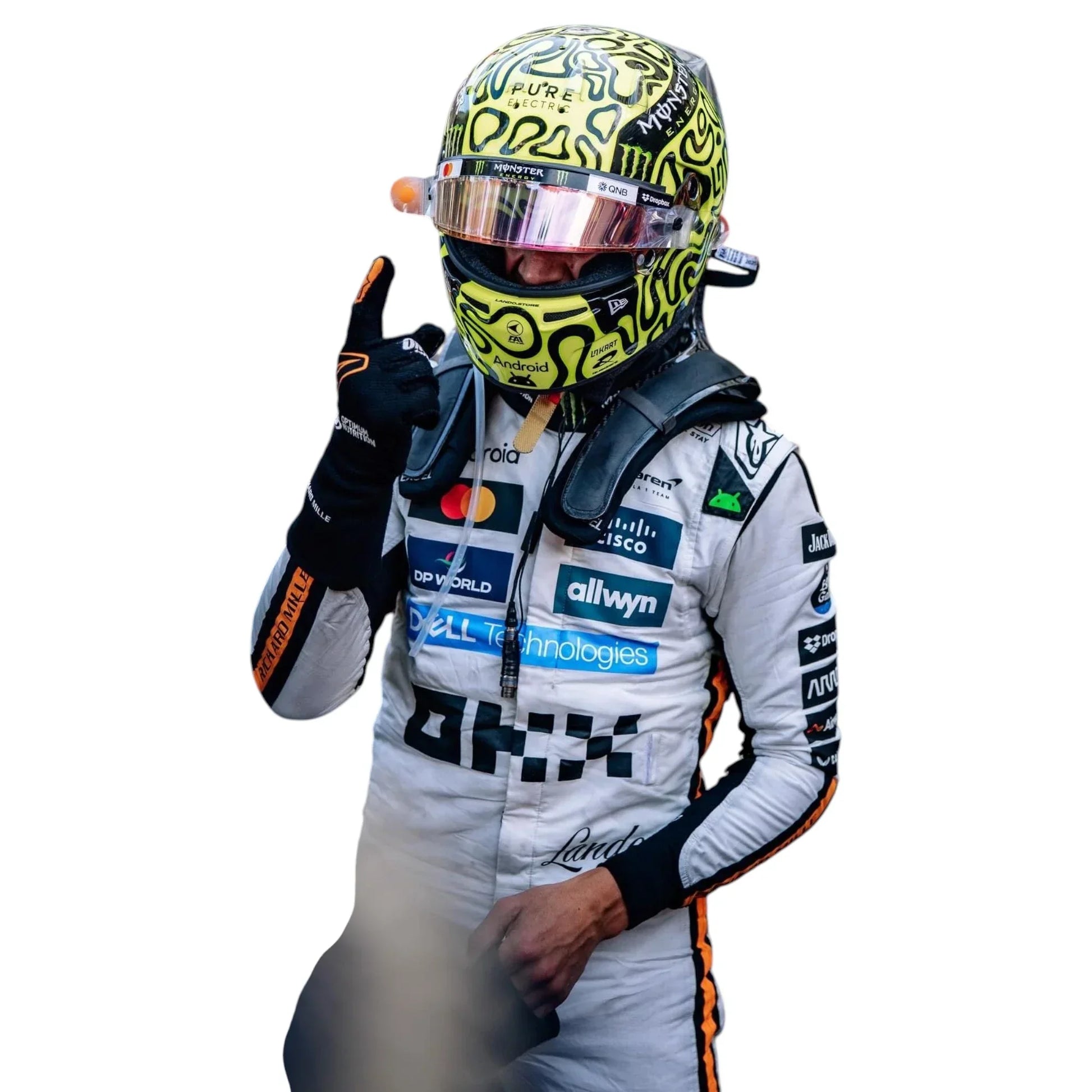 Lando Norris 2025 McLaren Formula 1 Race Suit - Monaco GP - F1 Vintage Racewear