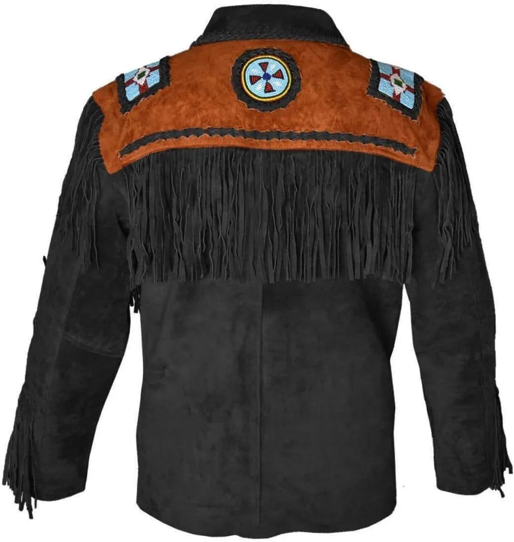 Western Fringe Jacket Suede Leather