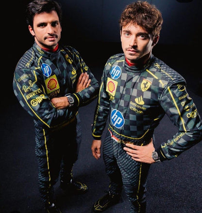 2024 Charles Leclerc HP Italian Grand Prix F1 Race Suit - F1 Vintage Racewear