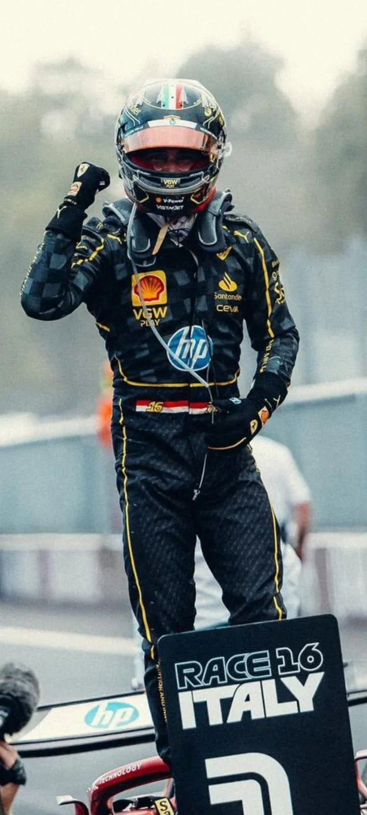 2024 Charles Leclerc HP Italian Grand Prix F1 Race Suit - F1 Vintage Racewear