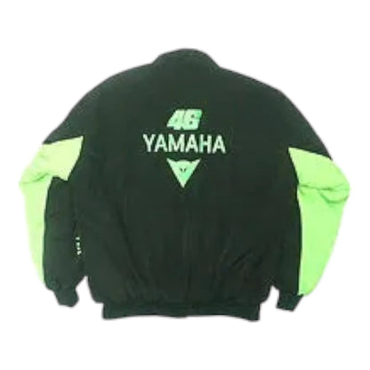 Yamaha Motorcycle Jacket Black and Light Green - F1 Vintage Racewear