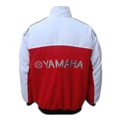 Yamaha Motorcycle Jacket White and Red - F1 Vintage Racewear