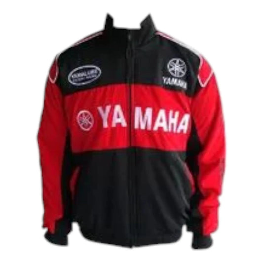 Yamaha R6 Motorcycle Jacket Black and Red - F1 Vintage Racewear