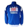 Yamaha Team Fiat Motorcycle Jacket White and Royal Blue - Vintage F1 Racewear