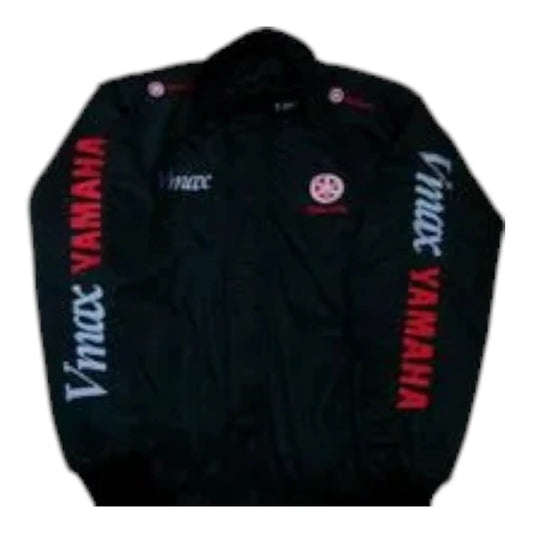 Yamaha VMAX Motorcycle Jacket Black with Red Embroidery - F1 Vintage Racewear