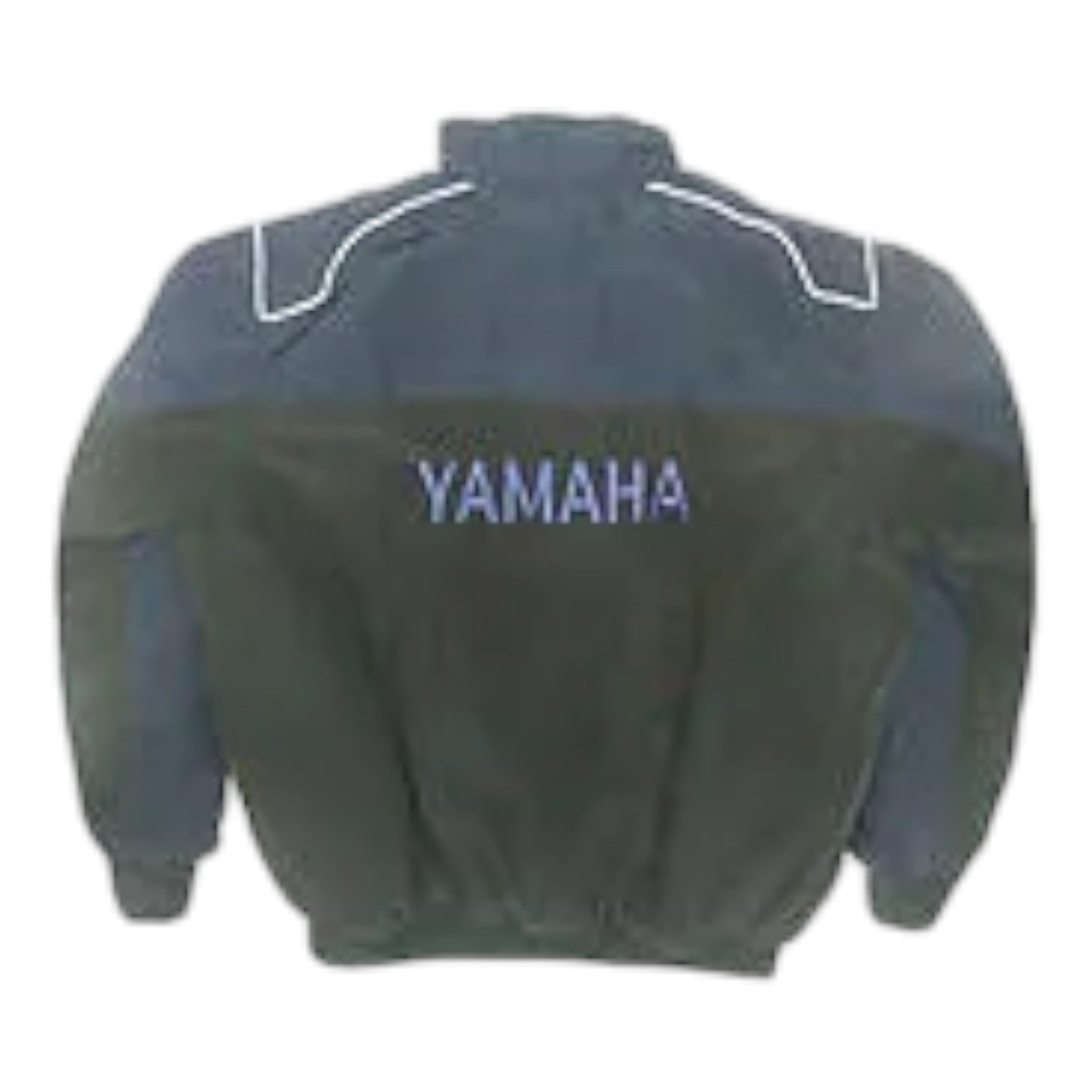Yamaha Motorcycle Jacket Dark Blue and Black - Vintage F1 Racewear