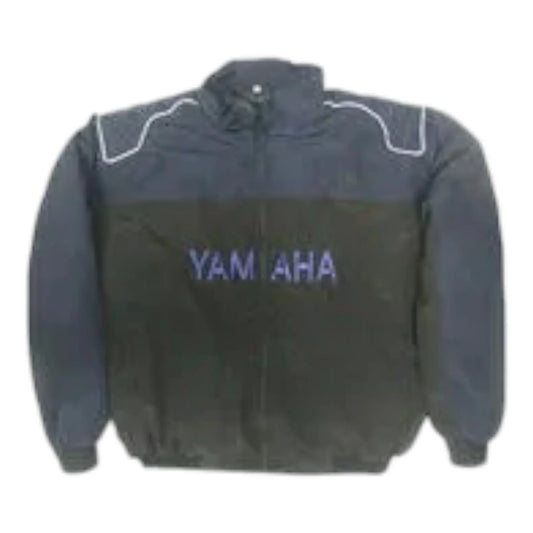 Yamaha Motorcycle Jacket Dark Blue and Black - F1 Vintage Racewear