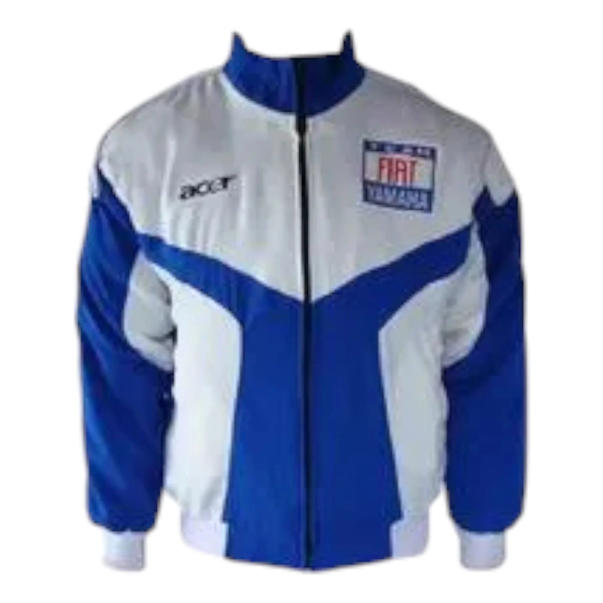Yamaha Team Fiat Motorcycle Jacket White and Royal Blue