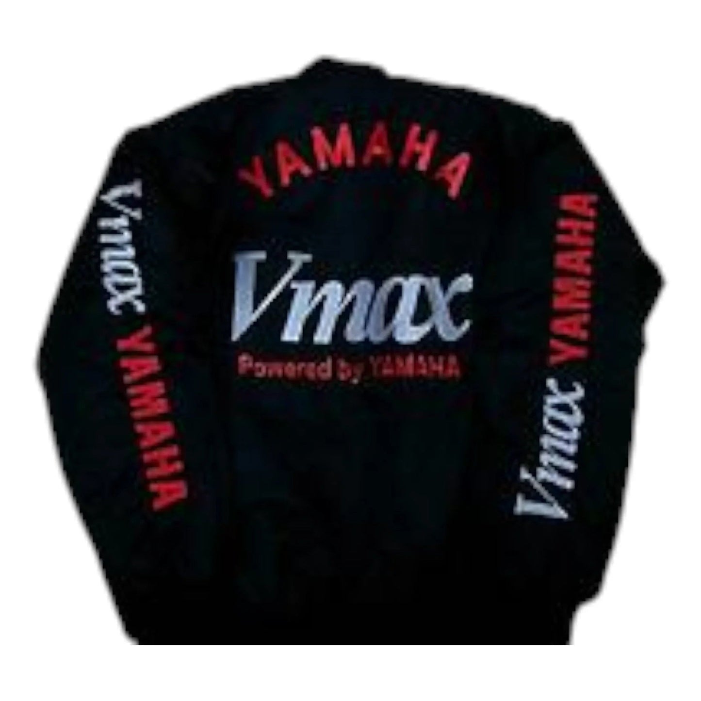 Yamaha VMAX Motorcycle Jacket Black with Red Embroidery