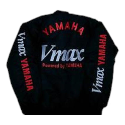Yamaha VMAX Motorcycle Jacket Black with Red Embroidery