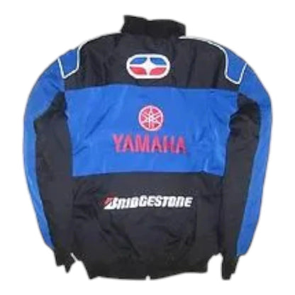 Yamaha YZ Motorcycle Jacket Black and Blue