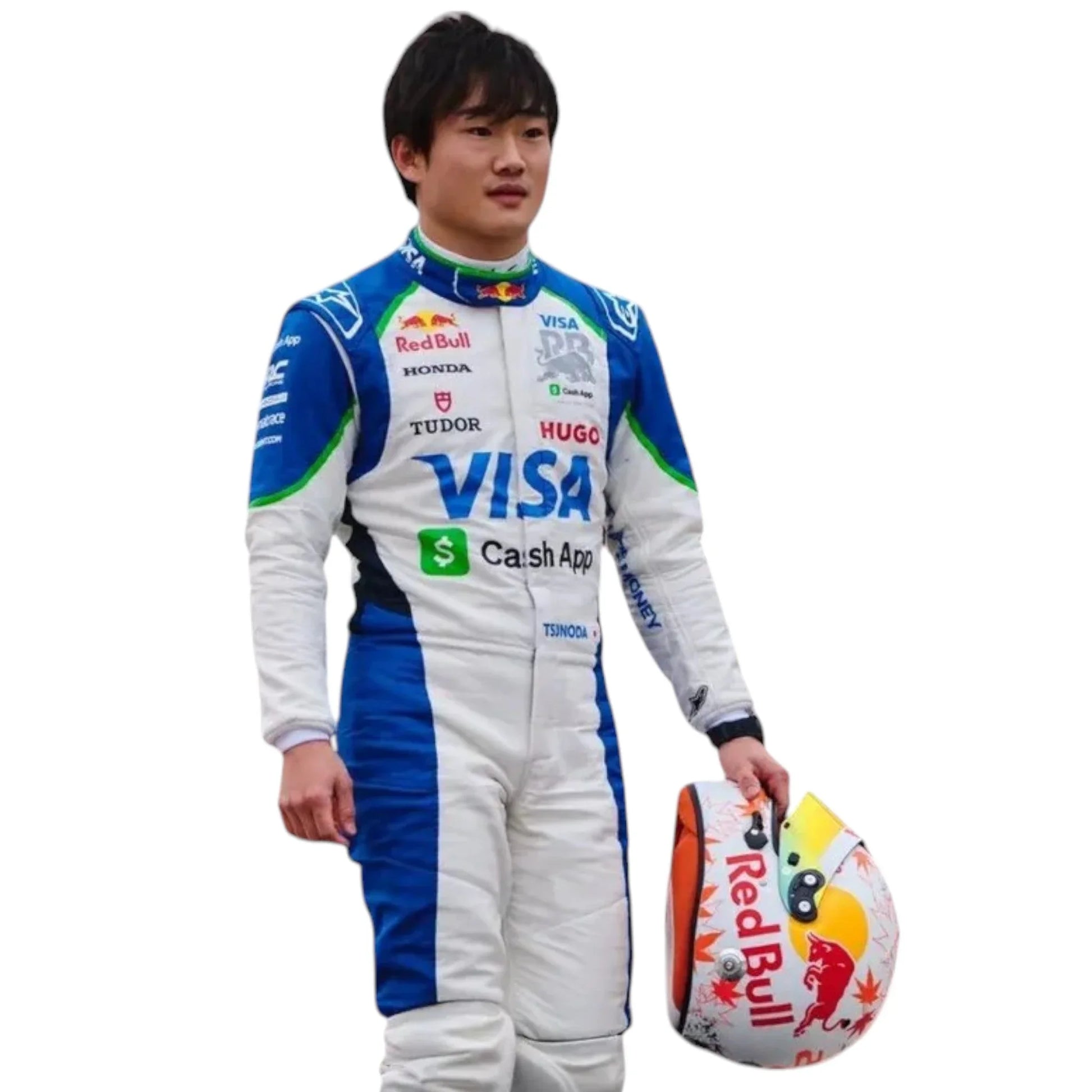 2025 Yuki Tsunoda Visa Cash App Racing Bulls F1 Race Suit - F1 Vintage Racewear