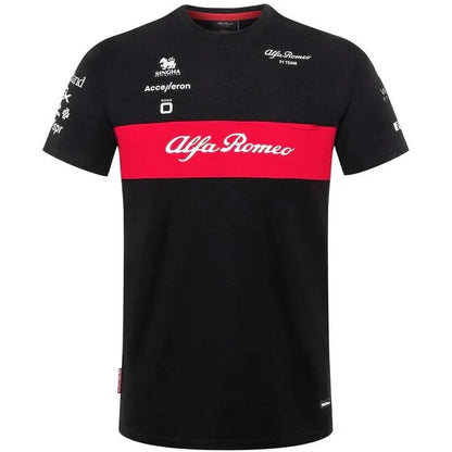 Alfa Romeo Racing F1 2023 Kids Team T-Shirt- Black - F1 Vintage Racewear