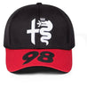 Alfa Romeo Racing F1 2023 Theo Pourchaire #98 Team Baseball Hat- Black - Vintage F1 Racewear