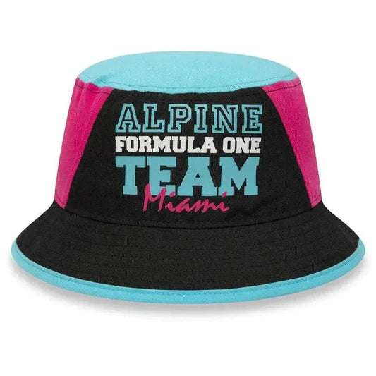 Alpine Racing F1 New Era 9forty Special Edition Miami Bucket Hat - F1 Vintage Racewear