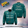 Aston Martin Aramco Cognizant F1 2023 Official Fernando Alonso Team Driver Bomber Jacket - Vintage F1 Racewear