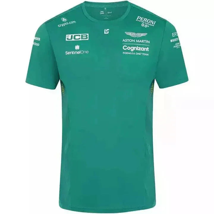 Aston Martin Cognizant F1 2022 Men's Lance Stroll Driver T-Shirt- Green - F1 Vintage Racewear