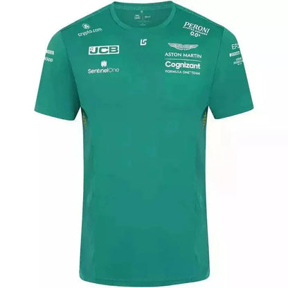 Aston Martin Cognizant F1 2022 Men's Lance Stroll Driver T-Shirt- Green - F1 Vintage Racewear