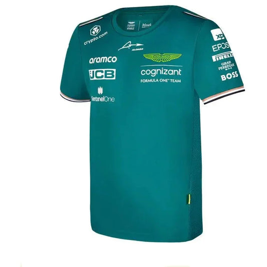 Aston Martin Cognizant F1 2023 Kids Fernando Alonso Team T-Shirt-Youth Green - F1 Vintage Racewear