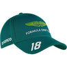 Aston Martin Cognizant F1 2023 Lance Stroll Team Hat- Green/Black - Vintage F1 Racewear