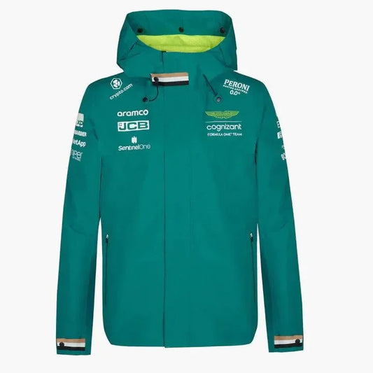 Aston Martin Cognizant F1 2023 Men's Team Jacket- Green - F1 Vintage Racewear