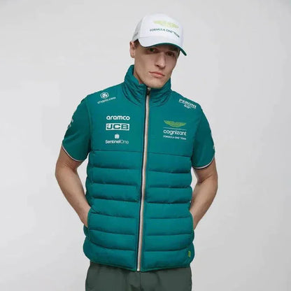 Aston Martin Cognizant F1 2023 Men's Team Vest- Green - F1 Vintage Racewear