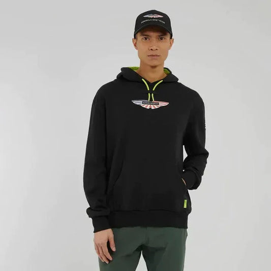 Aston Martin Cognizant F1 2023 USA GP Men's Hoodie- Black - F1 Vintage Racewear