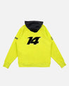 Aston Martin Cognizant F1 Kimoa Fernando Alonso Men's Lifestyle Hoodie- Lime - Vintage F1 Racewear