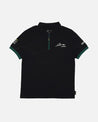 Aston Martin Cognizant F1 Kimoa Fernando Alonso Men's Lifestyle Polo-Shirt - Black - Vintage F1 Racewear
