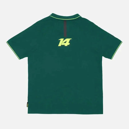Aston Martin Cognizant F1 Kimoa Fernando Alonso Men's Lifestyle Polo-Shirt - Green - F1 Vintage Racewear