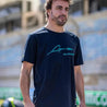 Aston Martin Cognizant F1 Kimoa Fernando Alonso Men's Lifestyle T-Shirt - Black - Vintage F1 Racewear