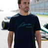 Aston Martin Cognizant F1 Kimoa Fernando Alonso Men's Lifestyle T-Shirt - Black - Vintage F1 Racewear