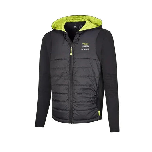 Aston Martin Cognizant F1 Men's Lifestyle Hybrid Jacket- Black - F1 Vintage Racewear
