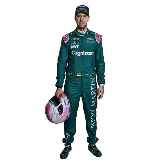 Aston Martin Sebastian Vettel F1 Replica Race Suit 2021 - F1 Vintage Racewear
