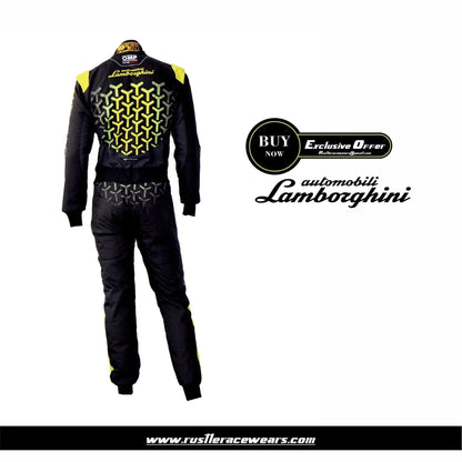AUTOMOBILI-LAMBORGHINI SQUADRA CORSE OMP ONE ART “SPEED” PROFESSIONAL NEW RACE SUIT - F1 Vintage Racewear