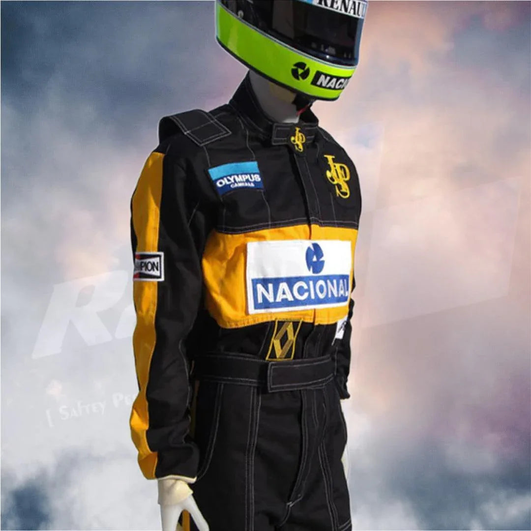 Ayrton Senna 1985 race suit Replica Team Lotus F1 - F1 Vintage Racewear