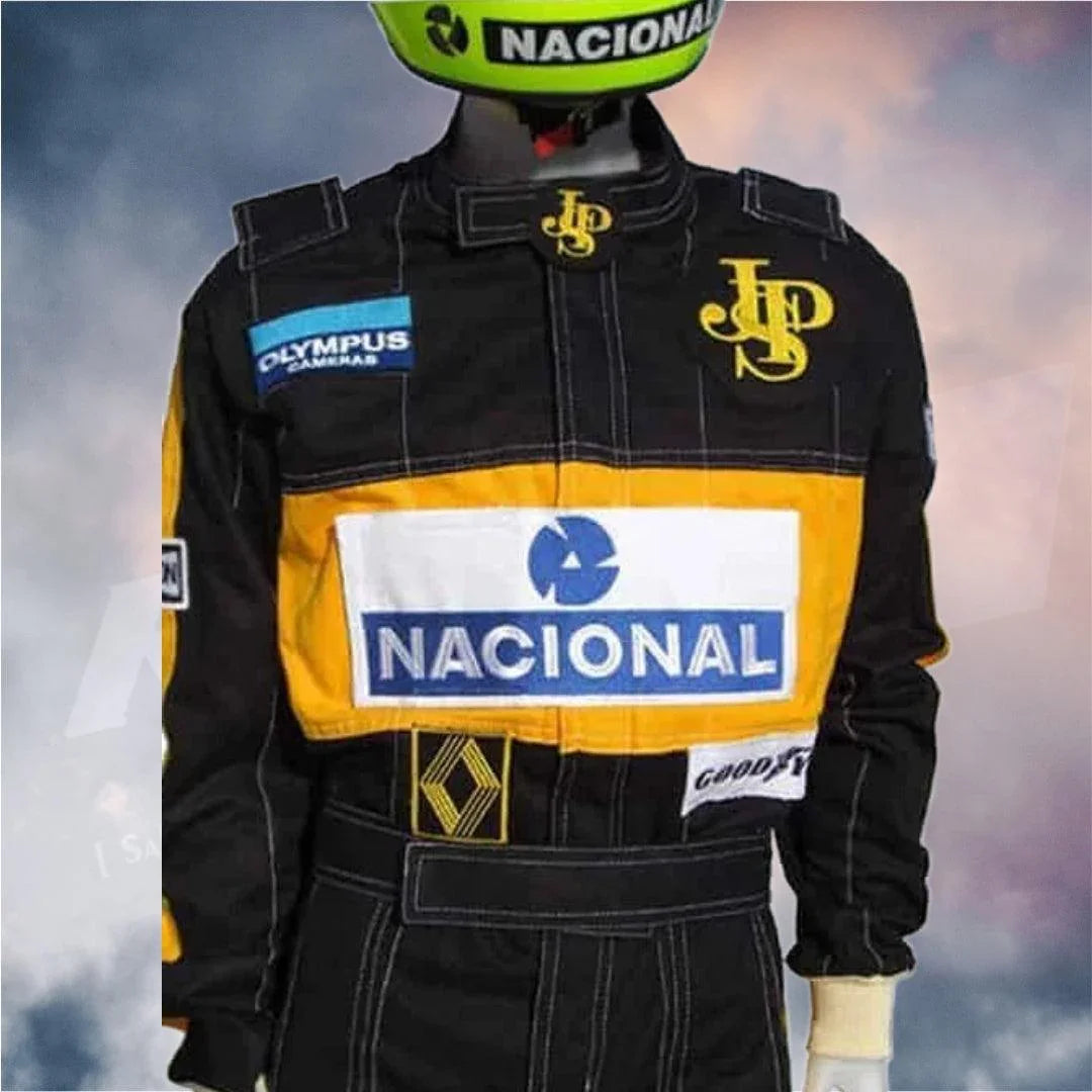 Ayrton Senna 1985 race suit Replica Team Lotus F1 - F1 Vintage Racewear