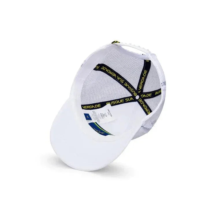Ayrton Senna "Busque" Hat - White - F1 Vintage Racewear