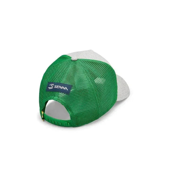 Ayrton Senna Collegiate Hat - Grey/Navy - F1 Vintage Racewear