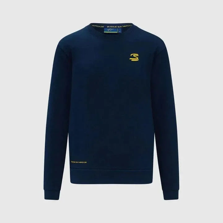 Ayrton Senna Crew Sweater - Blue - F1 Vintage Racewear
