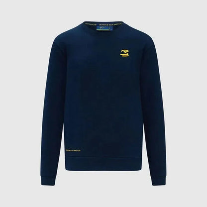 Ayrton Senna Crew Sweater - Blue - F1 Vintage Racewear