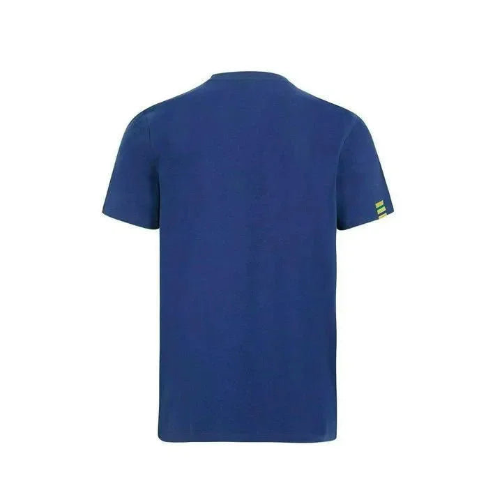 Ayrton Senna Fanwear Logo T-Shirt - Navy/Green/Yellow - F1 Vintage Racewear