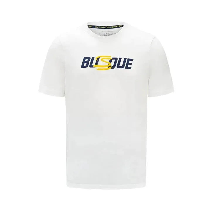 Ayrton Senna Men's "Busque" T-Shirt - Navy/White - F1 Vintage Racewear