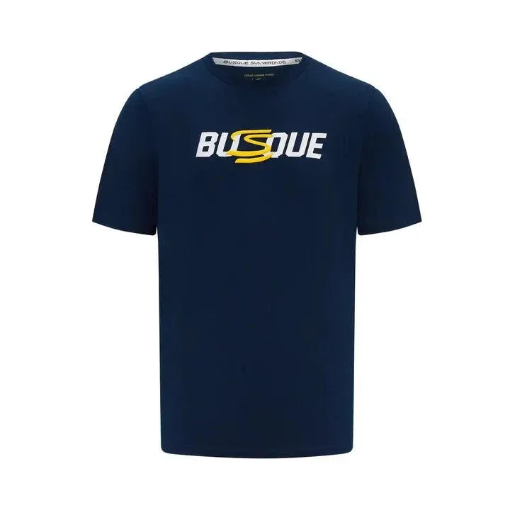 Ayrton Senna Men's "Busque" T-Shirt - Navy/White - F1 Vintage Racewear