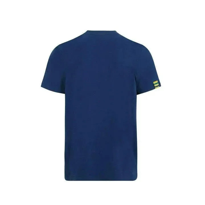 Ayrton Senna Men's Fanwear Flag T-Shirt - Navy - F1 Vintage Racewear