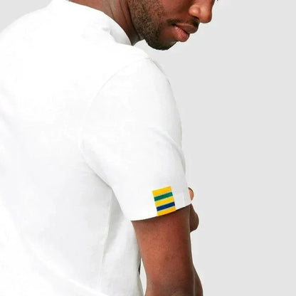 Ayrton Senna Men's Fanwear Graphic T-Shirt- White - F1 Vintage Racewear