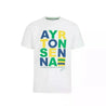Ayrton Senna Men's Fanwear Graphic T-Shirt- White - Vintage F1 Racewear