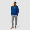 Ayrton Senna Men's Fanwear Stripe Hoody- Navy - Vintage F1 Racewear